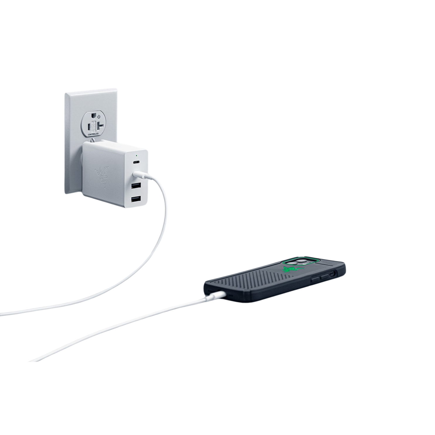 Razer - USB-C 130W GaN Charger - Mercury