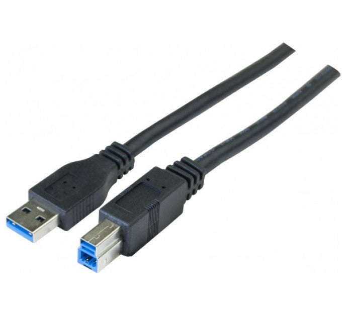 Cordon USB 3.0 A/B noir - 1,80 m