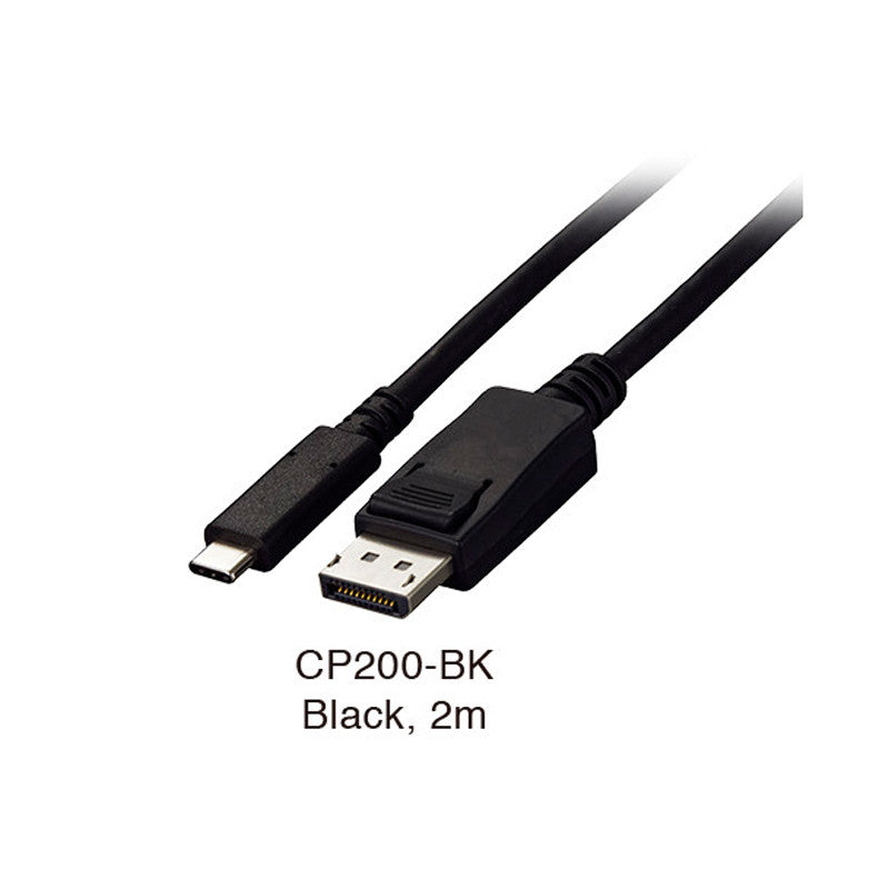 Câble EIZO CP200-BK USB Type-C vers DisplayPort  noir de 2M